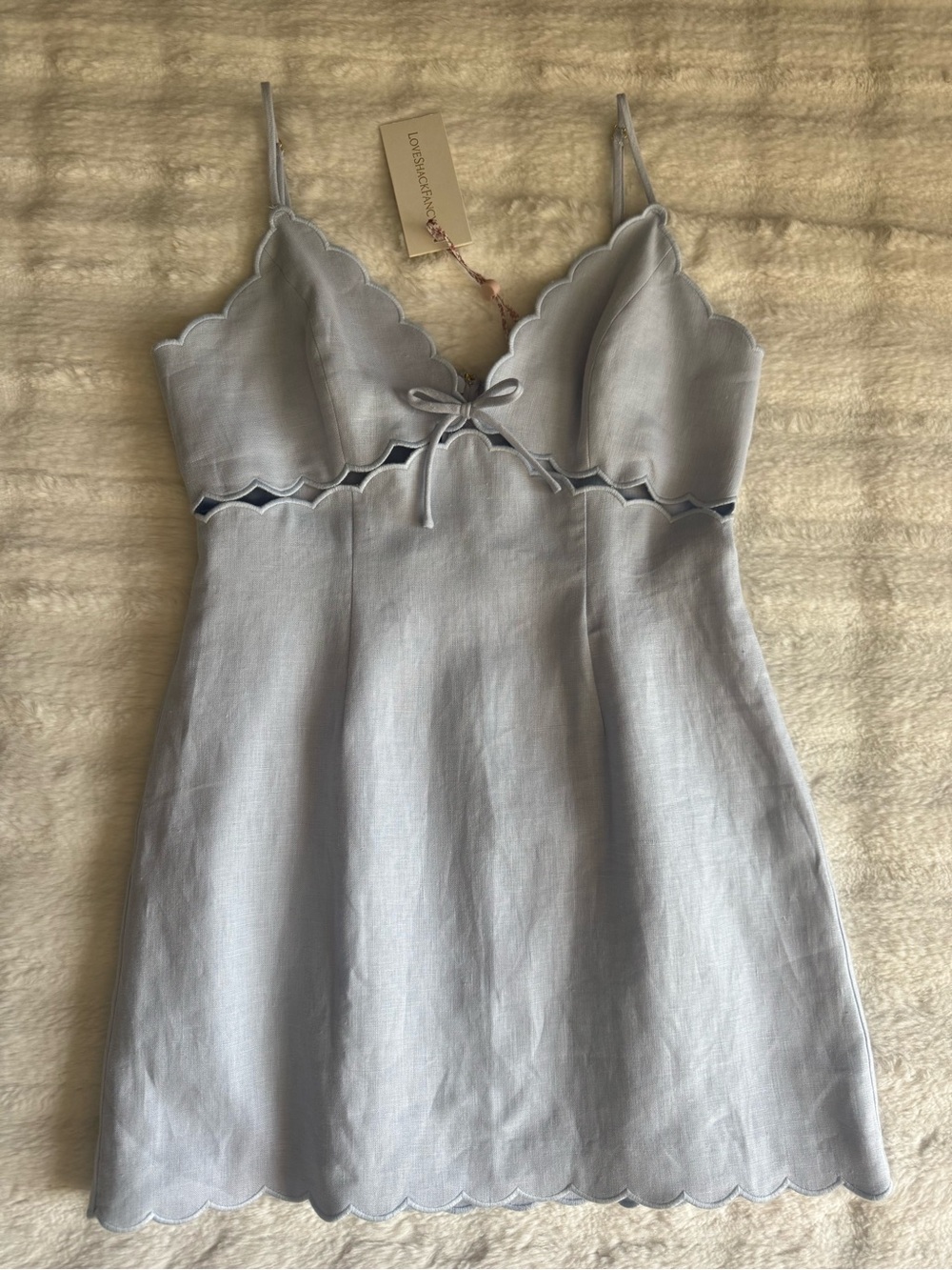 LoveShackFancy Sydow Dress Summer Sky Blue